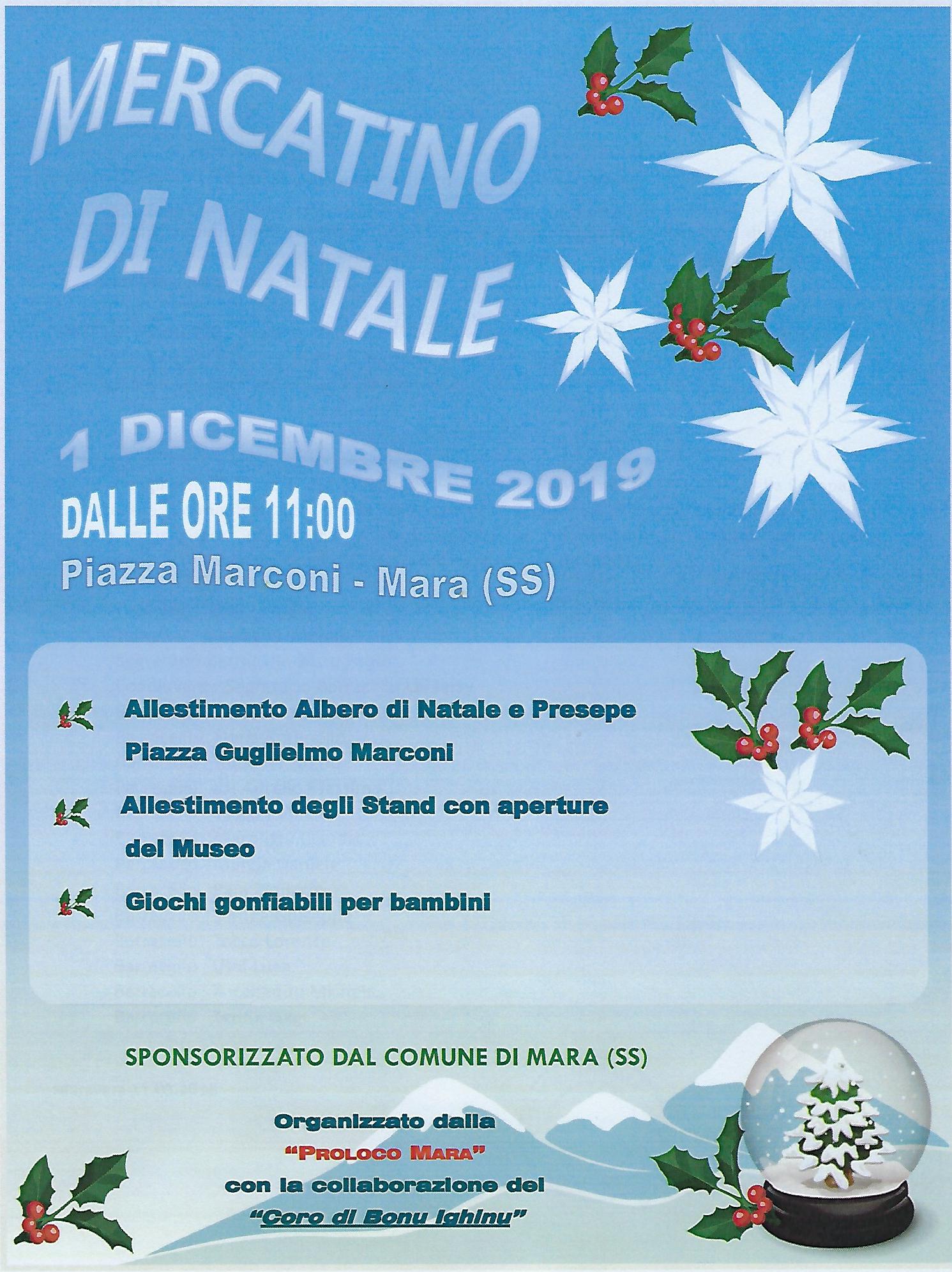 MERCATINO DI NATALE 01/12/2019 - MODULI PER GLI HOBBISTI