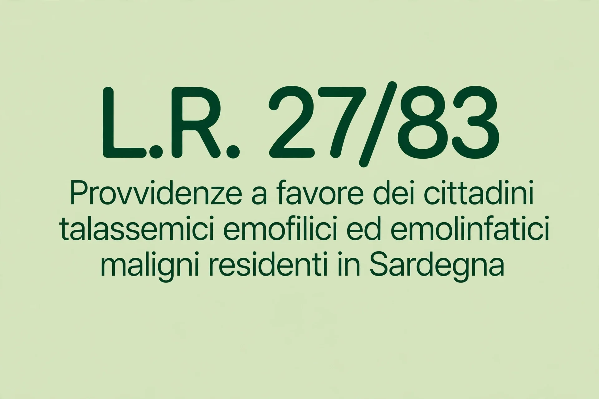 AVVISO PRESENTAZIONE DOCUMENTAZIONE PER RIMBORSO L.R. 27/83. Scadenza: 30 NOVEMBRE 2026
