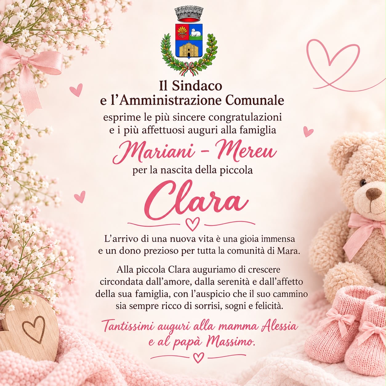 Benvenuta nella nostra comunità, piccola Clara!